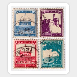 Four Palestine Stamps, 1935, hi res Sticker